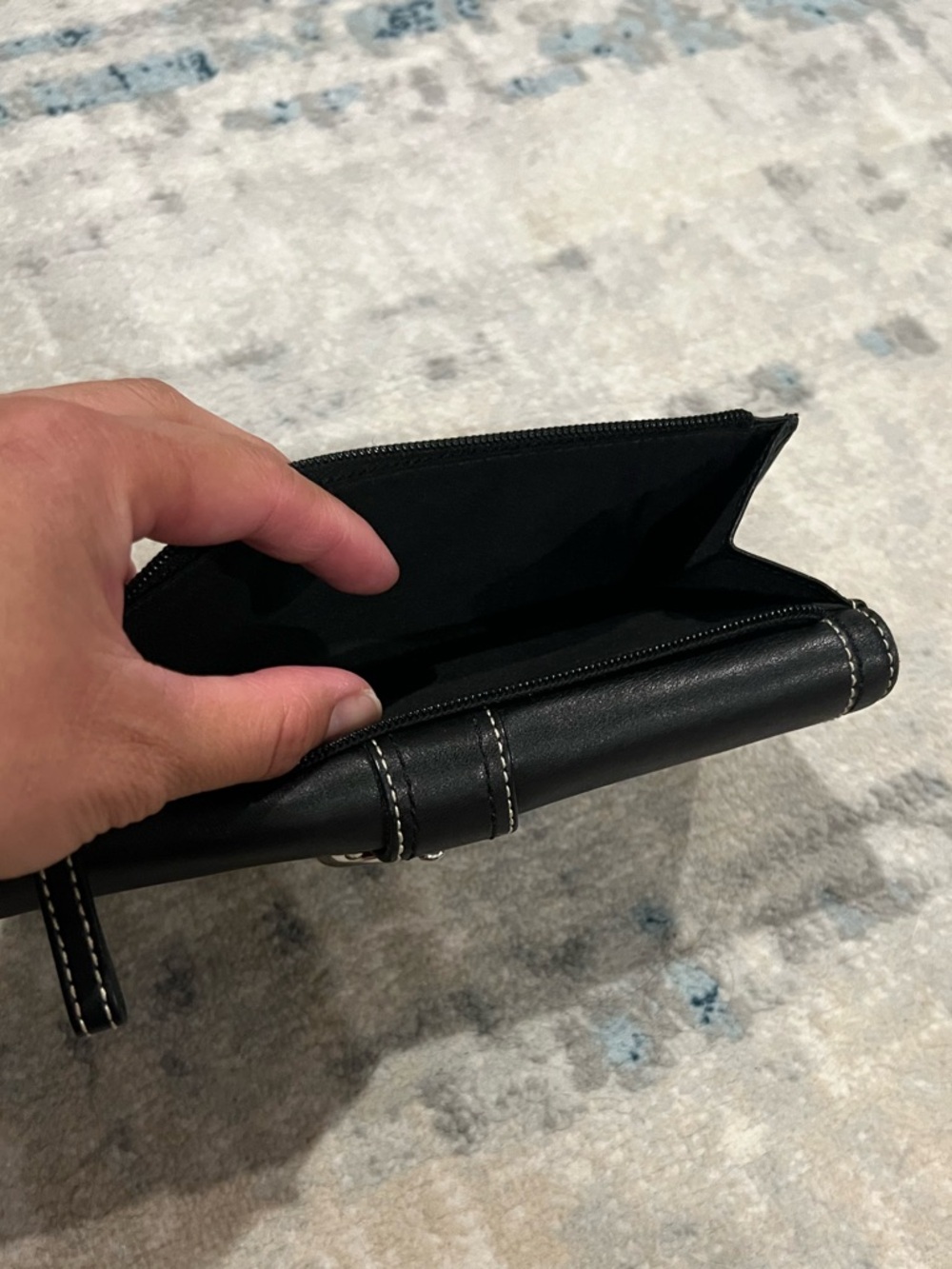 Coach SoHo Y2K Black Leather Trifold Wallet - Picture 4 of 9